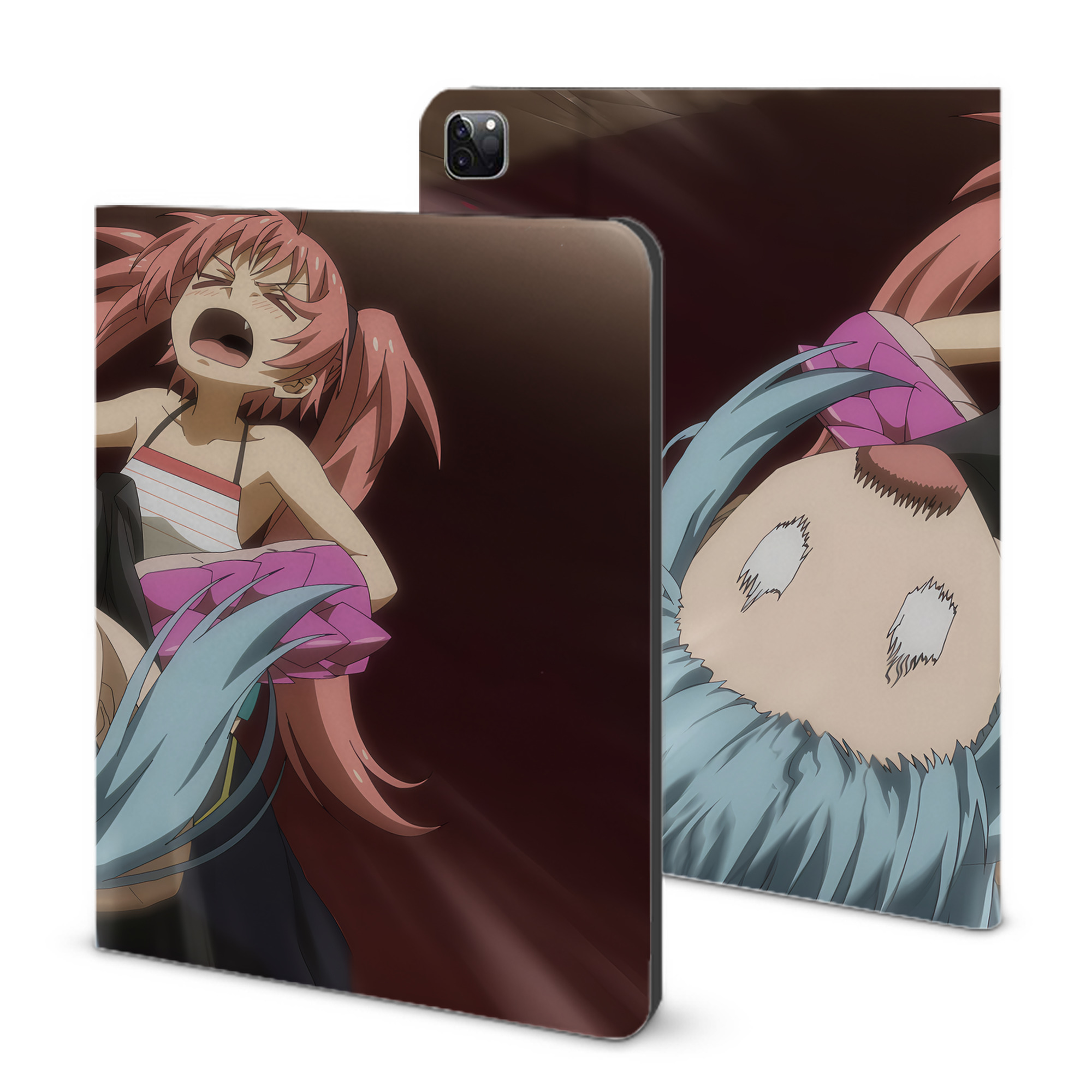 （画像用） 転スラ Regarding Reincarnated to Slime IPad ケース ブック型 PUレザー TPU 耐衝撃 軽量 薄型 ペン収納なし 全面保護 IPad 各モデル対応